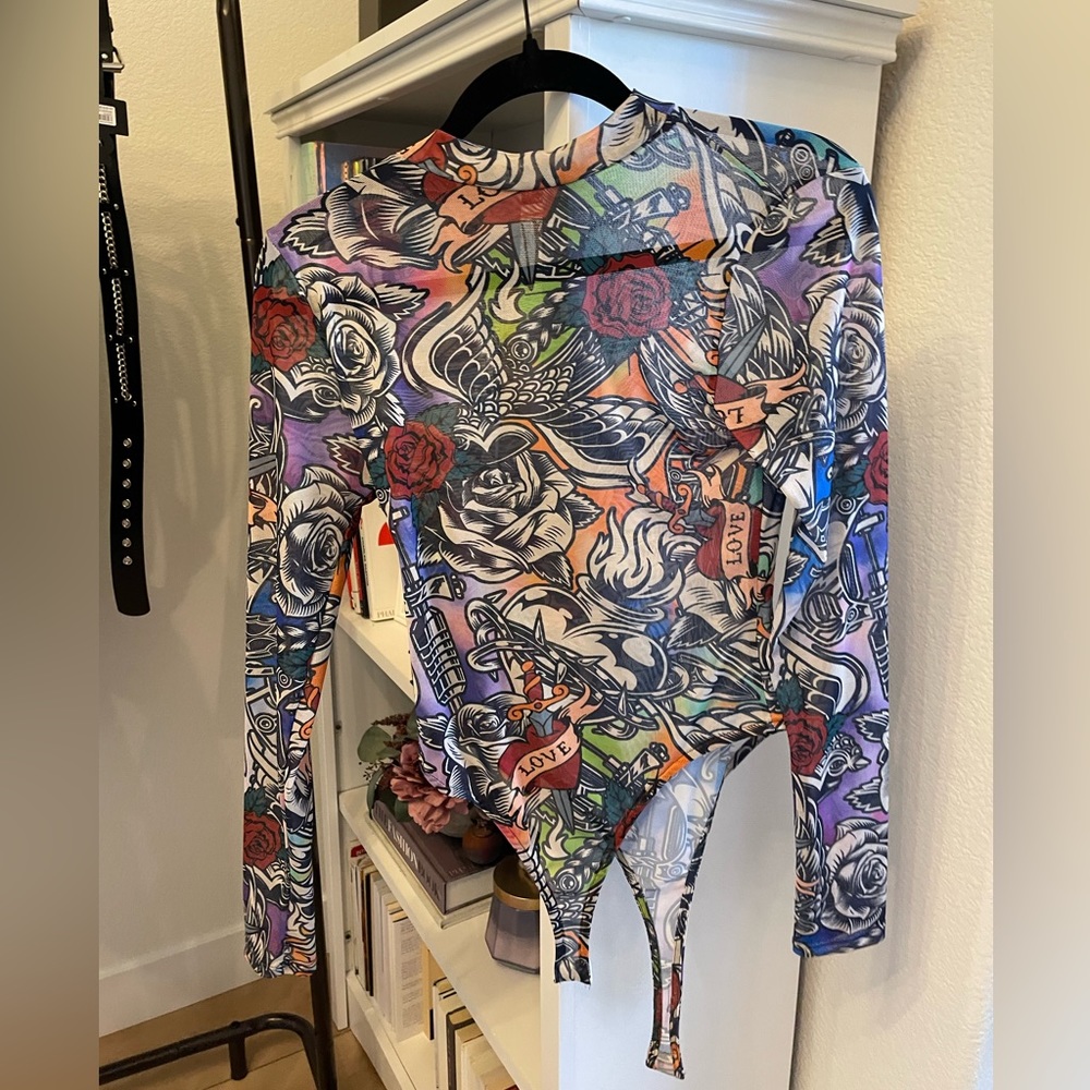Sheer Tattoo Bodysuit